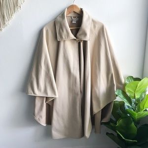 Dressbarn Elegant Long Poncho Beige/Tan